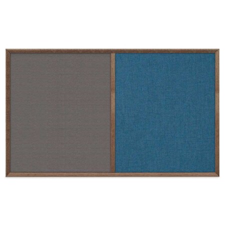United Visual Products Slim Style Indoor Enclosed Corkboard, 18 UV501SC-BLACK-MEDGRY
